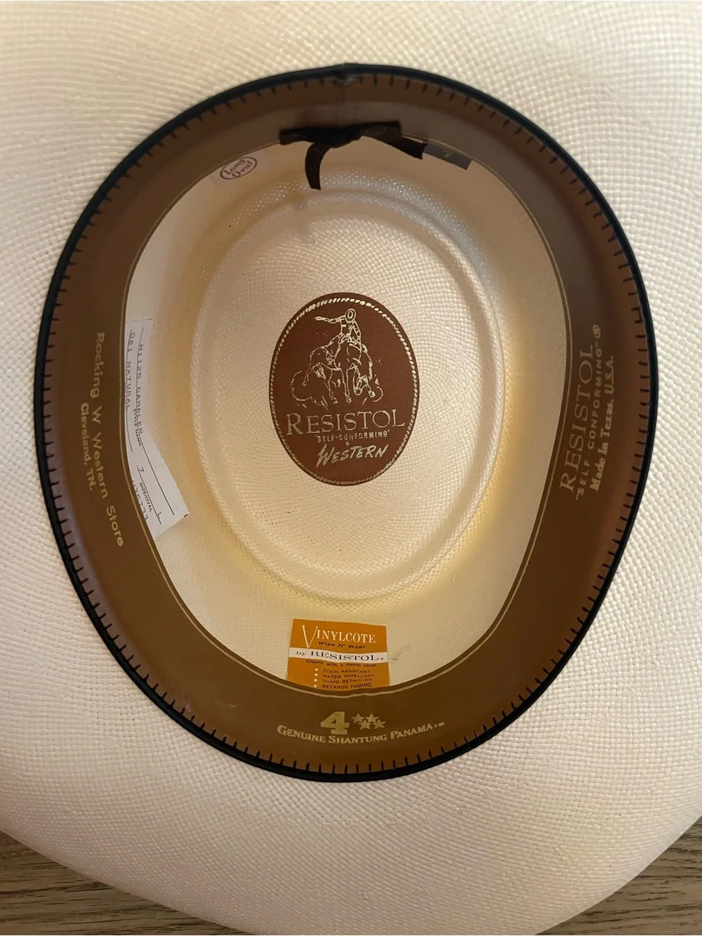 RESISTOL Gambler Western Hat — Size 7 Long Oval